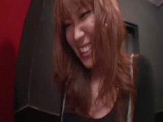 Nasty Japanese lady Rubs Her Clit Before Peeing in a Bar Toilet | xHamster