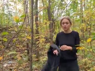 Crazy maniac was watching the adolescent &excl; then he fucked her in the woods