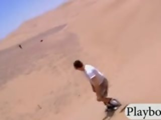 Sultry Babes Full Frontal Sand Boarding That They Enjoyed